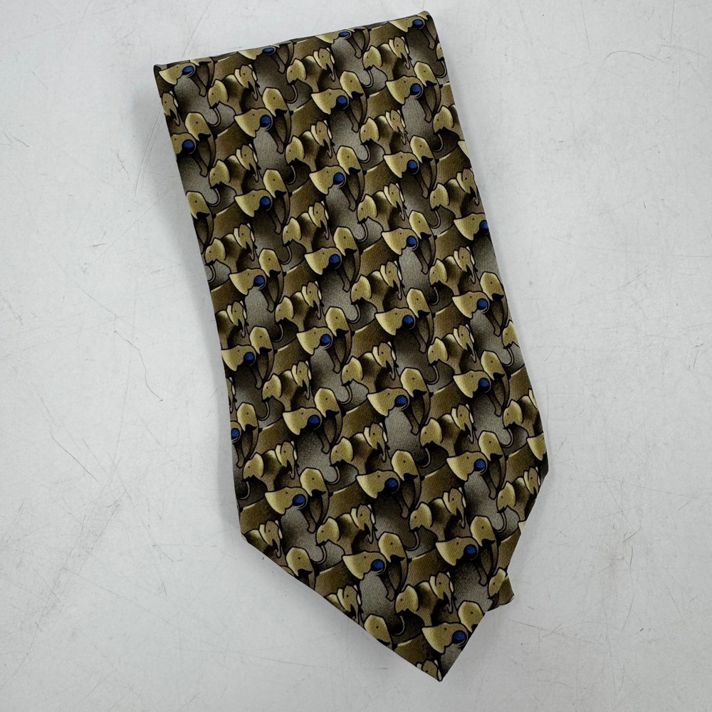 The‎ Nature Conservancy Novelty Elephant Print Silk Necktie - Mens
